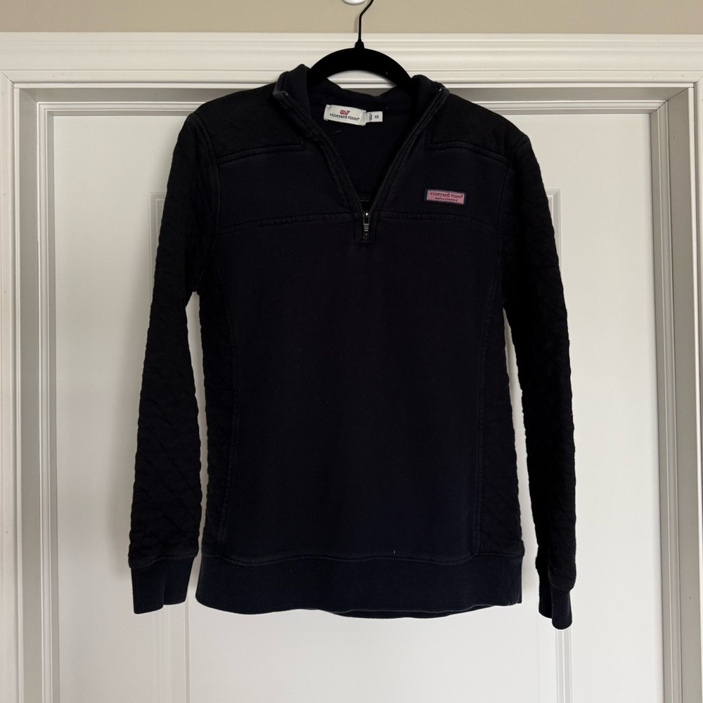 Vineyard Vines Navy 1/4 Zip Quilted Pullover | XS - Picture 2 of 8